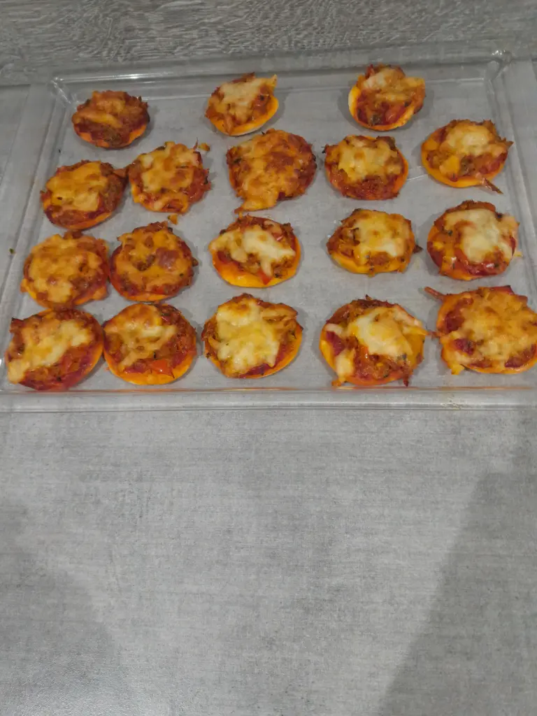 Mini pizza aux poivrons ( 20 Pièces )