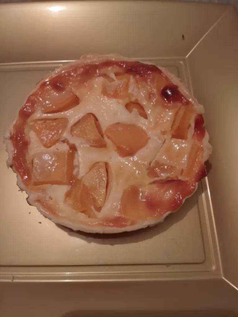 Tarte aux mangues à la crème fraiche ( 1 pers)