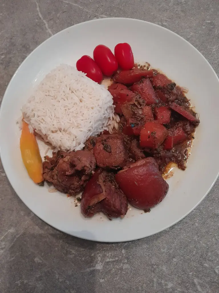 Porc  Roussi  + Riz  (  1 pers  )