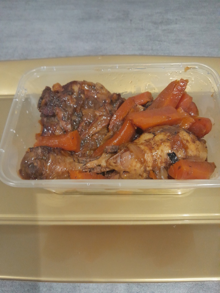 Poulet Roussi Aux carottes(1 Pers)