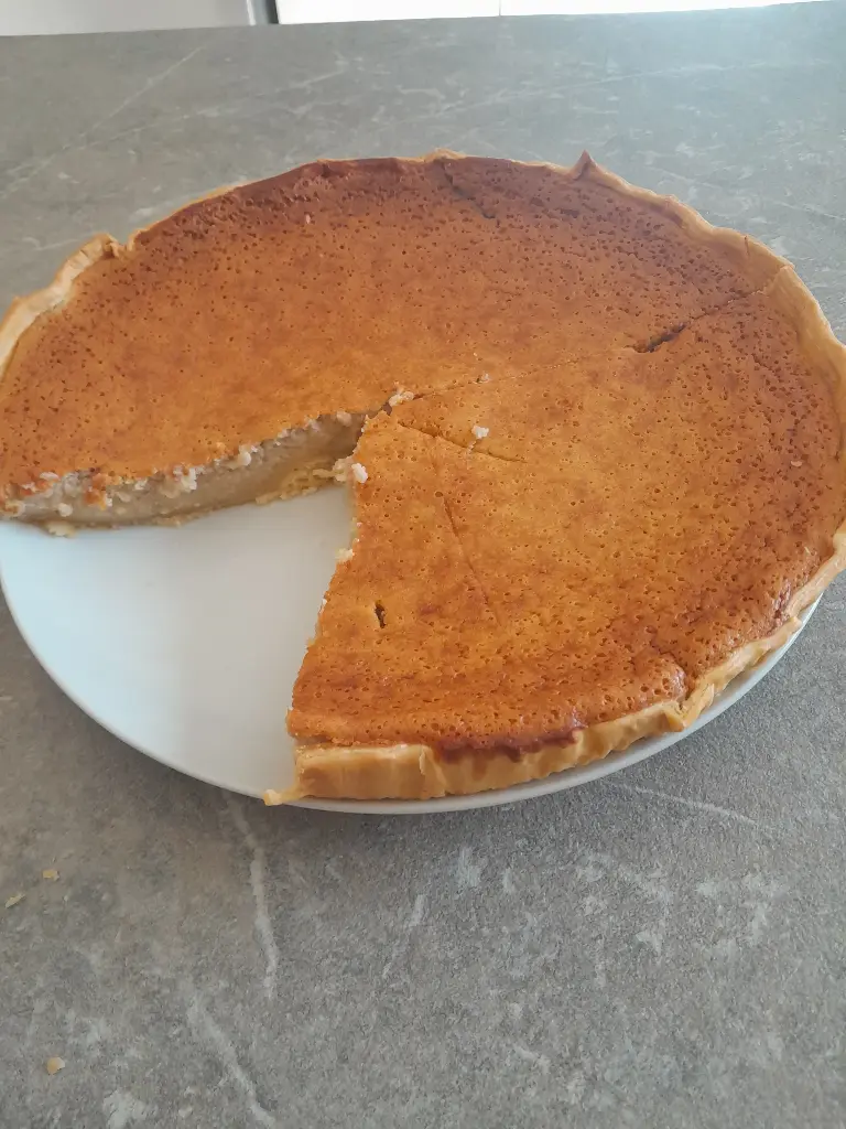 tarte  aux bananes aux crème fraiche ( la part 1 pers)